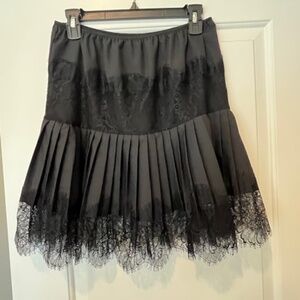 Back Lace Pleated Fairy Grunge Mini Skirt Sz XL Whimsigoth Grunge Dark Romance